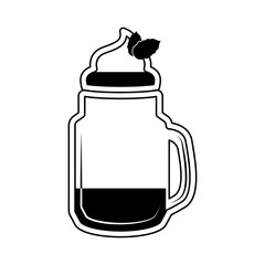 Isolated monochrome frappe icon - Vector illustration design