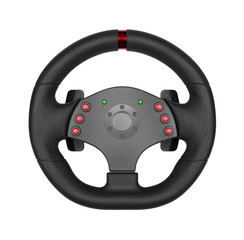 Gaming steering wheel isolated