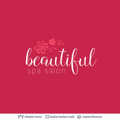 Beauty spa salon cosmetologist logo design.