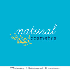 Beauty product natural cosmetics logo design.