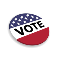 vote on american flag button