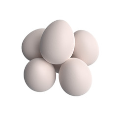 eggs isolated on white background