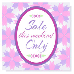 Spring Sale vector banner.