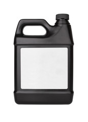 Plastic canister for machine oil isolated