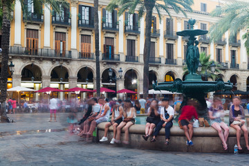 Royal square in Barcelona, Spain