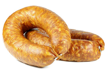 Saxon Knackwurst (’Sächsische Urknacker’) isolated on white background