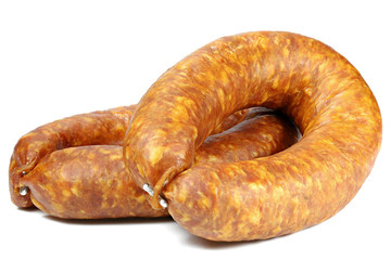 Saxon Knackwurst (’Sächsische Urknacker’) isolated on white background