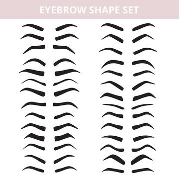 Eyebrow's shape. Vector set.