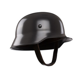 Naklejka premium German army helmet isolated on white