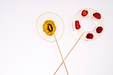 candy lollipop on a white background