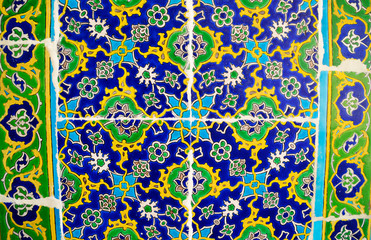 Detail of famous palace Iznik tiles.Topkapi, Instambul, Turkey