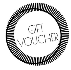 GIFT VOUCHER stamp on white