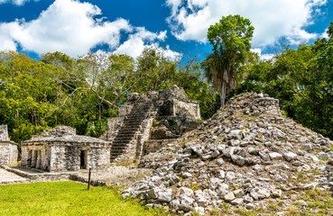 Ancient Mayan Pyramid at Muyil in Quintana Roo, Mexico