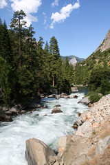 A river flowing through mountains.  King's Canyon National Park, CA, USA.