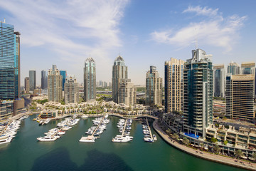Naklejka premium Dubai Marina View from a High Rise Apartment