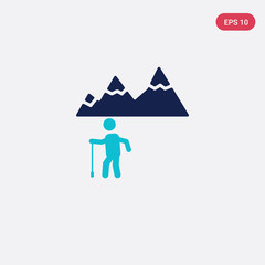 two color   vector icon from outdoor activities concept. isolated blue  vector sign symbol can be use for web, mobile and logo. eps