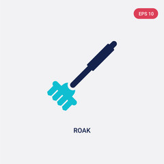 two color roak vector icon from farming and gardening concept. isolated blue roak vector sign symbol can be use for web, mobile and logo. eps 10