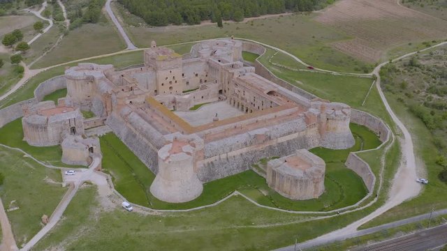 360, around, salses, chateau, fortress, france, view, le, stone, castle, medieval, architecture, ancient, landmark, tower, heritage, landscape, travel, building, tourism, wall, history, fortification,