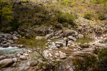 Portela do Homem Waterfall in Peneda Geres Natural Park, Portugal