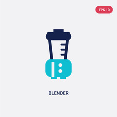two color blender vector icon from alcohol concept. isolated blue blender vector sign symbol can be use for web, mobile and logo. eps 10