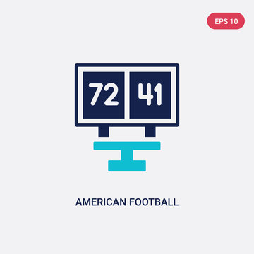 two color american football scores vector icon from american football concept. isolated blue american football scores vector sign symbol can be use for web, mobile and logo. eps 10