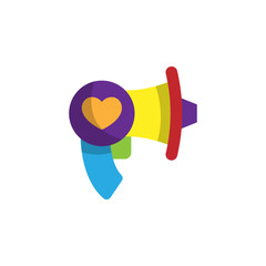 World pride day, megaphonecolor icon. Element of stop homophobia color icon