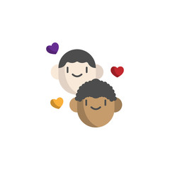 World pride day, couplecolor icon. Element of stop homophobia color icon