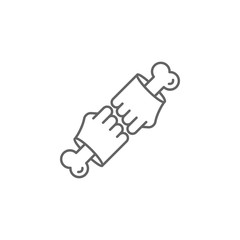 First, hand, nasty outline icon. Element of nasty icon. Thin line icon for website design and development, app development. Premium icon