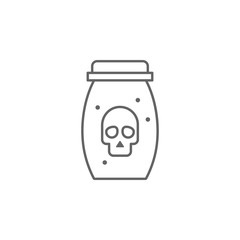 Poison, nasty outline icon. Element of nasty icon. Thin line icon for website design and development, app development. Premium icon