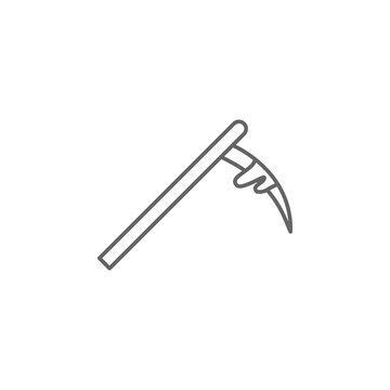 recommend clip art: Scythe outline icon. Element of nasty icon. Thin line icon for website design and development, app development. Premium icon