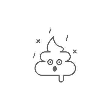 recommend clip art: Poop, surprising outline icon. Element of nasty icon. Thin line icon for website design and development, app development. Premium icon
