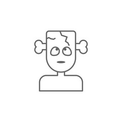 Skull, man, nasty outline icon. Element of nasty icon. Thin line icon for website design and development, app development. Premium icon