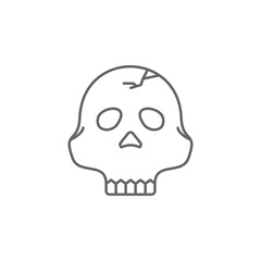 history, skull, death, bones outline icon