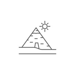 history, pyramid, Egypt, ancient outline icon