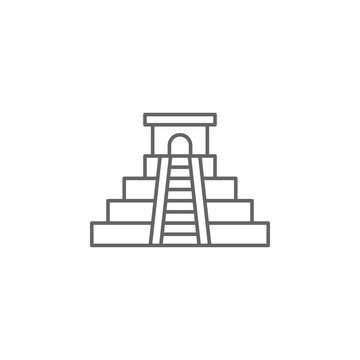 recommend clip art: history, pyramid, Mayan outline icon