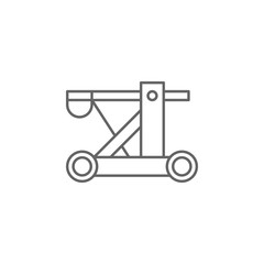 history, catapult, weapon outline icon