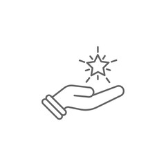Diwali, hand, star icon. Element of Diwali icon. Thin line icon for website design and development, app development. Premium icon