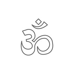 Diwali, om, Hinduism icon. Element of Diwali icon. Thin line icon for website design and development, app development. Premium icon