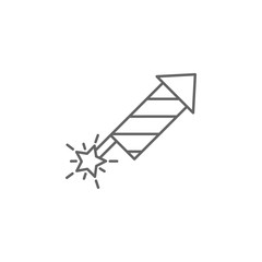 Diwali, rocket, celebration icon. Element of Diwali icon. Thin line icon for website design and development, app development. Premium icon