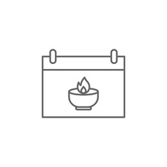 Diwali, calendar, celebration icon. Element of Diwali icon. Thin line icon for website design and development, app development. Premium icon