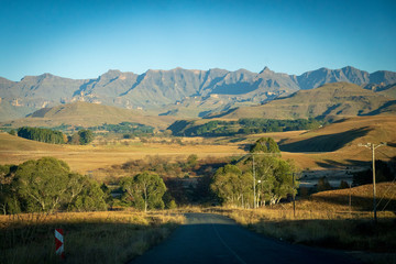 Fototapeta premium Scenic driving road, KwaZulu-Natal, South Africa