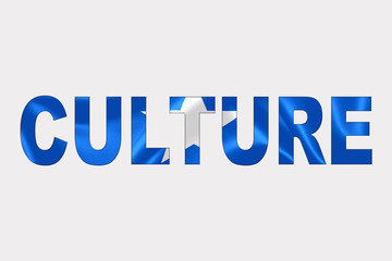 Culture word over Somalia Flag. Cultural Diversity concept.