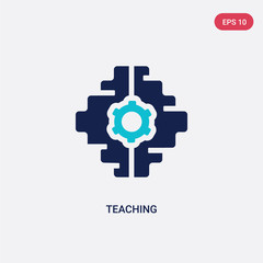 two color teaching vector icon from artificial intelligence concept. isolated blue teaching vector sign symbol can be use for web, mobile and logo. eps 10
