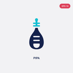 two color pipa vector icon from asian concept. isolated blue pipa vector sign symbol can be use for web, mobile and logo. eps 10