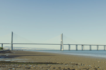 Vasco de gama bridge in Lisbon, Portugal