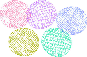 Colorful round wave seamless pattern vector