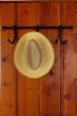 Hat on a door
