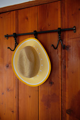 Hat on a door
