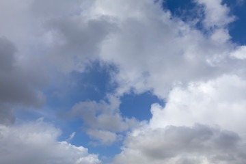 White and grey clouds background