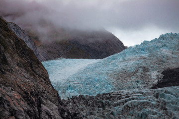 misty glacier